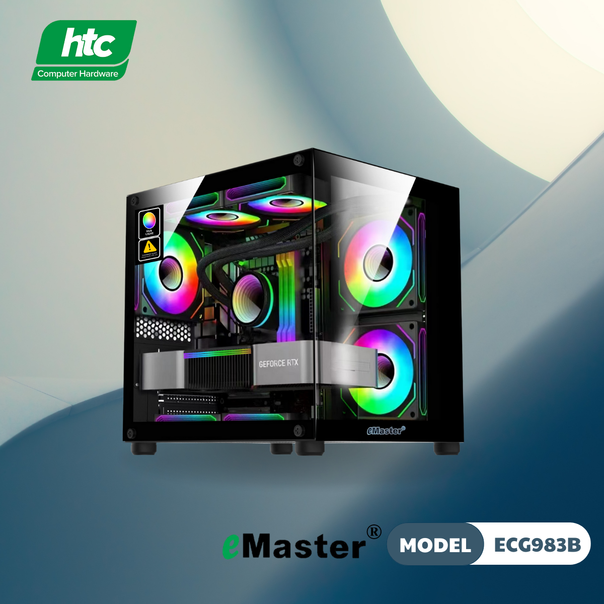 CASE GAMING BỂ CÁ EMASTER ECG983B