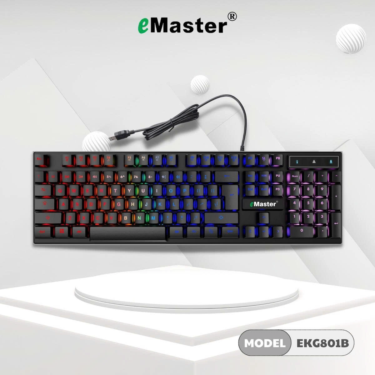 PHÍM LED 7 MÀU EMASTER EKG801B